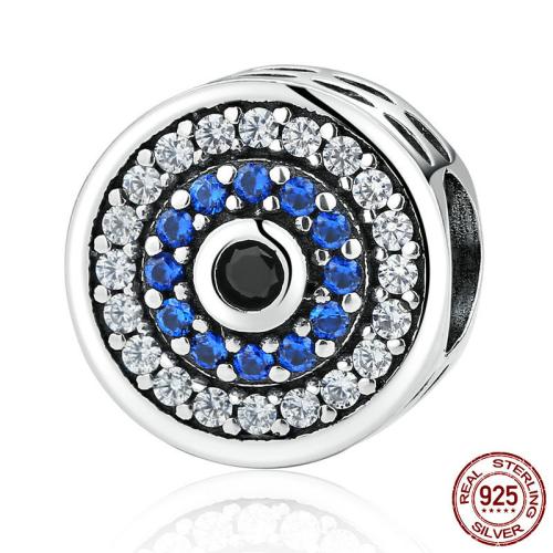 925 Sterling Silver Beads DIY & micro pave cubic zirconia beads length 10-20mm Approx 4.5mm Sold By PC