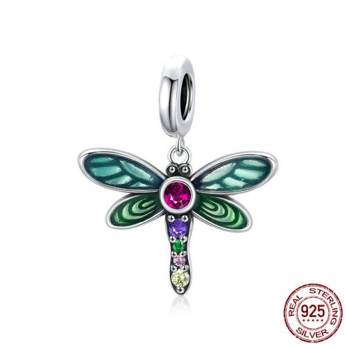Cyrkonia sześcienne Micro Pave 925 Sterling Srebrny wisiorek, 925 Srebro, DIY & różne style do wyboru & mikro utorować cyrkonia & emalia, pendant length 10-30mm, sprzedane przez PC