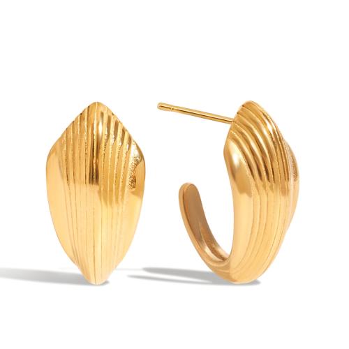 Ruostumaton teräs Korvakorut, 304 Stainless Steel, päällystetty, muoti korut & eri tyylejä valinta & naiselle, kultainen, Myymät Pair