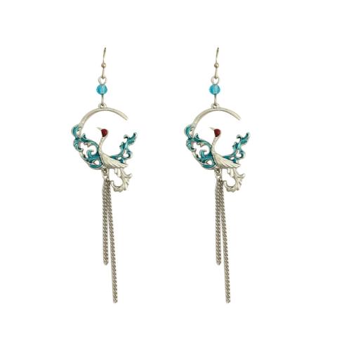 Pendientes de Aleación de Zinc, con fundición, chapado, para mujer & esmalte & hueco, color original, Vendido por Par