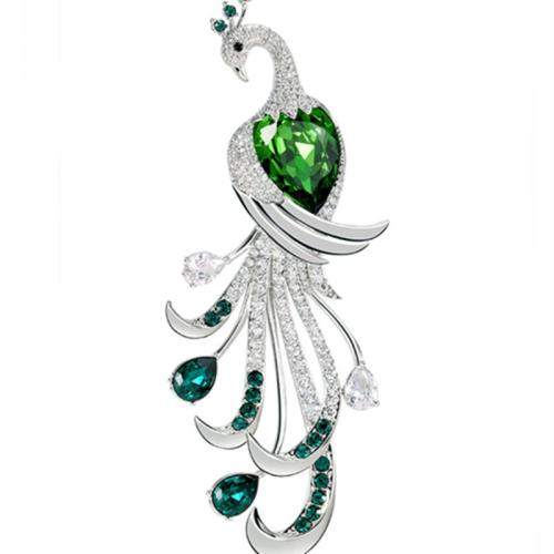Cubic Zirconia Brooch Zinc Alloy fashion jewelry & micro pave cubic zirconia & for woman Sold By PC