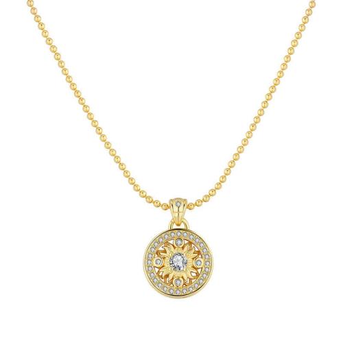 Πουλόβερ αλυσίδα κολιέ, Ορείχαλκος, με Cubic Zirconia, με 5cm επεκτατικού αλυσίδας, επιχρυσωμένο, κοσμήματα μόδας & για τη γυναίκα, Μήκος Περίπου 40 cm, Sold Με PC