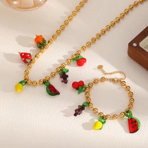 Stainless Steel smycken Ställer, 304 rostfritt stål, med Harts,  , plated, mode smycken, fler färger för val, Säljs av KG