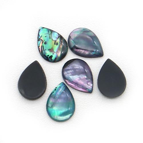 Shell Cabochons, Abalone Shell, s Akril, Suza, možete DIY & emajl, miješana boja, 13x18mm, Prodano By PC