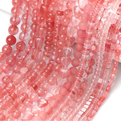 Cherry Quartz Bead, du kan DIY & forskellige stilarter for valg, Solgt af Strand