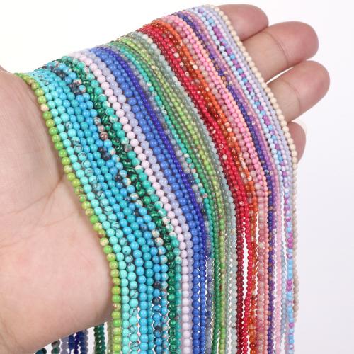 Koraliki z kameniem szlachetnym, Kamień szlachetny, Koło, DIY, dostępnych więcej kolorów, 2mm, około 175komputery/Strand, sprzedane przez Strand
