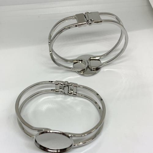 Mosaz náramek Nastavení, DIY & různé velikosti pro výběr, více barev na výběr, Vnitřní průměr:Cca 60mm, Prodáno By PC