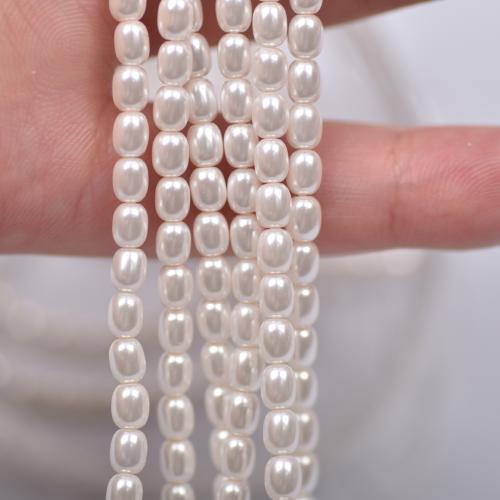 Glass Pearl Helmet, Helmiäislasihelmi, Riisi, tee-se-itse, enemmän värejä valinta, 3x5mm, Myymät Strand