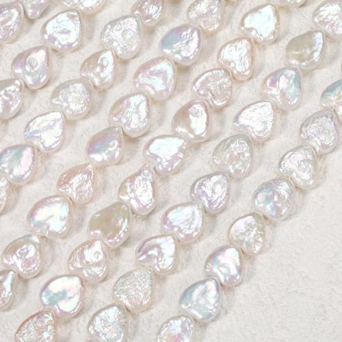 Cultured Baroque Freshwater Pearl Beads Heart DIY white Sold By Strand
