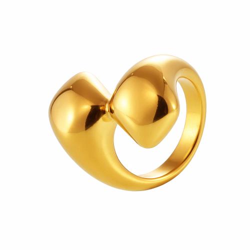 Stainless Steel Finger Ring 304 Stainless Steel 18K gold plated fashion jewelry & for woman Sold By PC