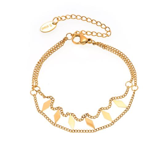 Fashion Stainless Steel Jewelry Sets 304 Stainless Steel plated Double Layer & for woman Sold By PC