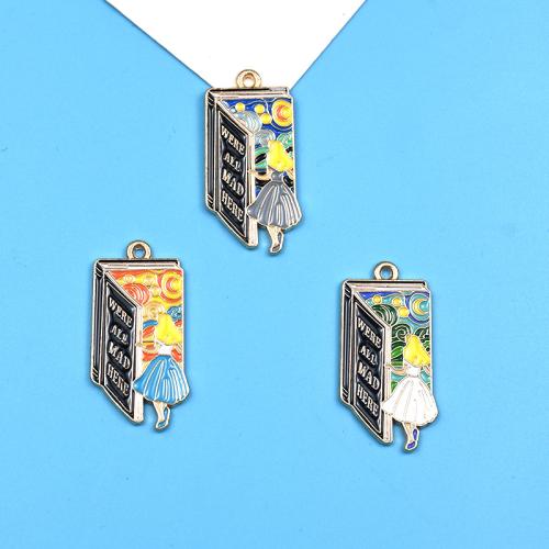 Zinc Alloy émail Pendants, alliage de zinc, DIY, plus de couleurs à choisir, 100PC/sac, Vendu par sac