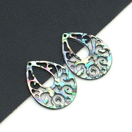 Φυσικό Abalone Shell Μενταγιόν, Teardrop, φυσικό & DIY & κοίλος, 25x33mm, Sold Με PC