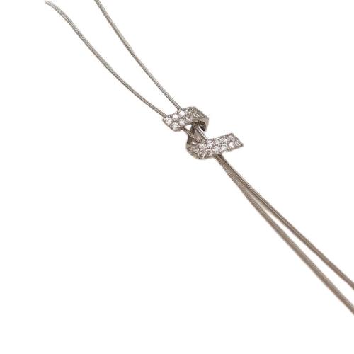 Sweater Chain Ogrlica, Mesing, s Kubni cirkonij, s 5cm Produžetak lanac, pozlaćen, modni nakit & za žene, Dužina Približno 40 cm, Prodano By PC