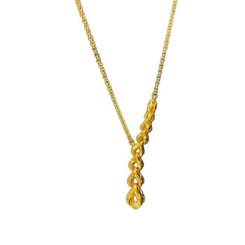 Brass Necklace with 5cm extender chain fashion jewelry & for woman Length Approx 40 cm Sold By PC