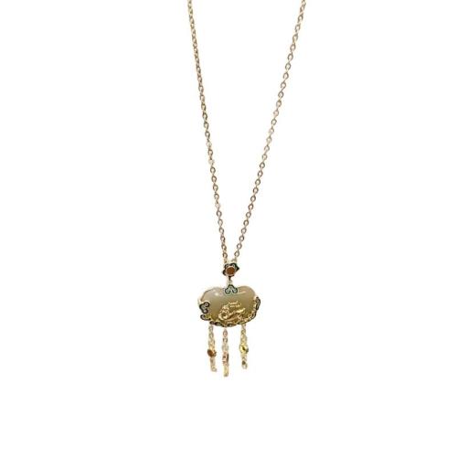 Brass Necklace with Resin with 5cm extender chain plated fashion jewelry & for woman Length Approx 40 cm Sold By PC