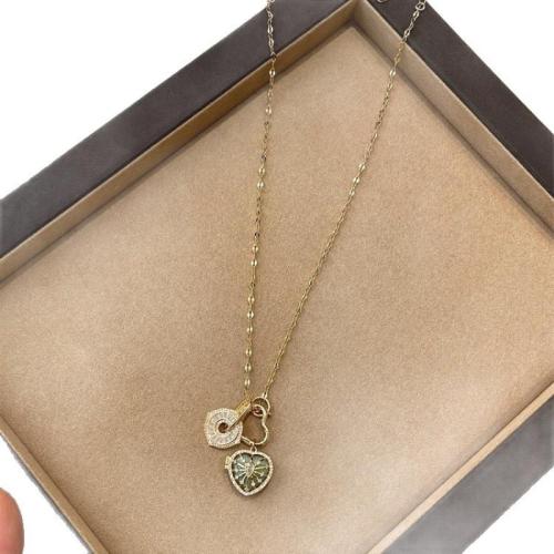 Brass Necklace with Cubic Zirconia & Resin with 5cm extender chain plated fashion jewelry & for woman Length Approx 40 cm Sold By PC