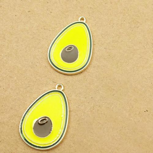 Zinc Alloy Enamel Pendants Avocado DIY Sold By Bag