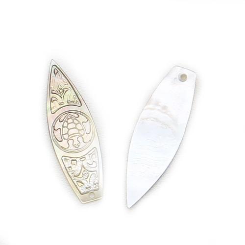 Shell Pendants Black Lip Shell Conical Carved natural & DIY Sold By PC