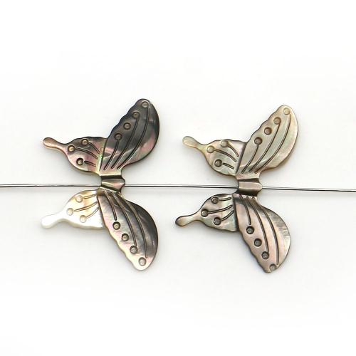 Natural Freshwater Shell Beads Black Lip Shell Butterfly DIY Sold By PC