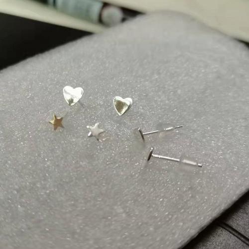 925 sterling silver Stud Earring, olika stilar för val & för kvinna, silver, 5mm, Säljs av Par