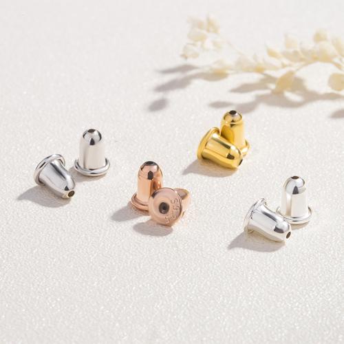 Componente per orecchino in argento sterlina 925, 925 sterline d'argento, Proiettile, DIY, nessuno, 6mm, Venduto da coppia