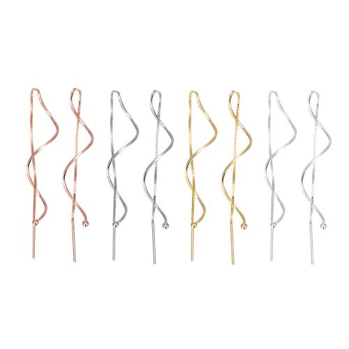 Componenti a goccia per orecchino in argento sterlina 925, 925 sterline d'argento, per la donna, nessuno, 100mm, Venduto da coppia