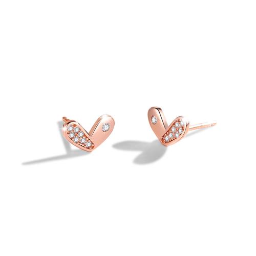 925 sterline d'argento orecchini a borchia, with Shell Pearl, stili diversi per la scelta & Micro spianare cubic zirconia & per la donna, earring length 4-7mm, Venduto da coppia