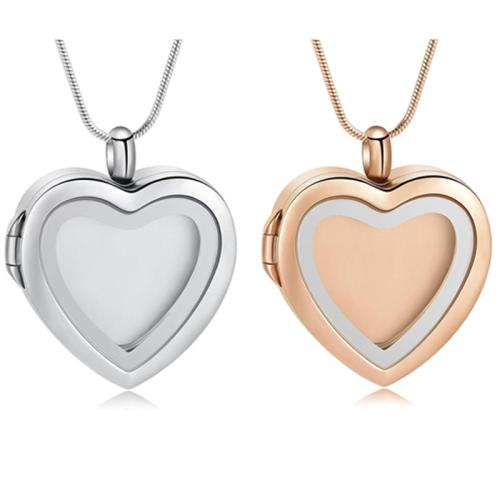 304 Edelstahl Zurückzuführen Sarg Anhänger, Herz, plattiert, kann sich öffnen und in etwas & Modeschmuck & unisex, keine, verkauft von PC