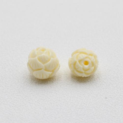 Natural Coral Beads Flower Carved DIY & 3D effect Sold By PC