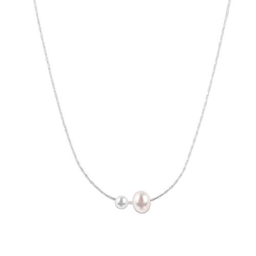 Brass Necklace with Glass Beads plated fashion jewelry & for woman Length Approx 10 cm Sold By PC