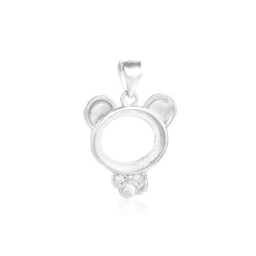 925 Sterling Silver Pendant Bail Chinese Zodiac platinum plated DIY Sold By PC