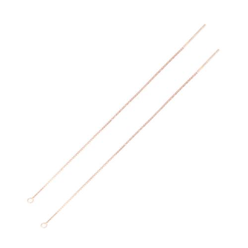 925 Sterling Silver Earring Drop Findings DIY & box chain Sold By Pair