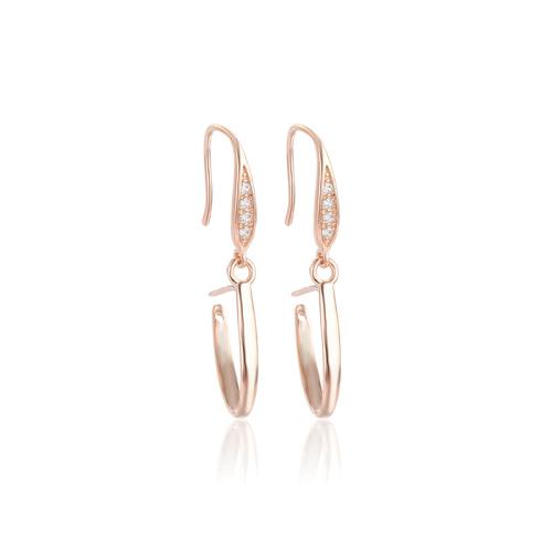 Componenti a goccia per orecchino in argento sterlina 925, 925 sterline d'argento, DIY & con strass, nessuno, Venduto da PC