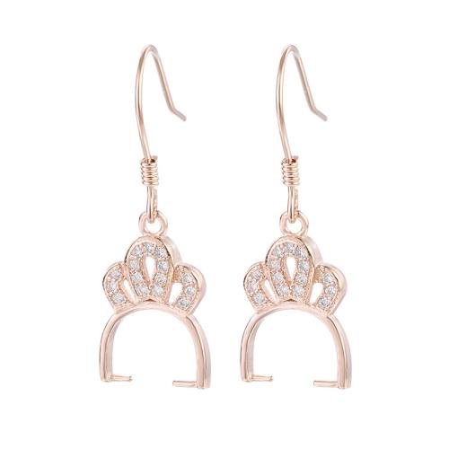 Componenti a goccia per orecchino in argento sterlina 925, 925 sterline d'argento, DIY & stili diversi per la scelta & con strass, Venduto da PC
