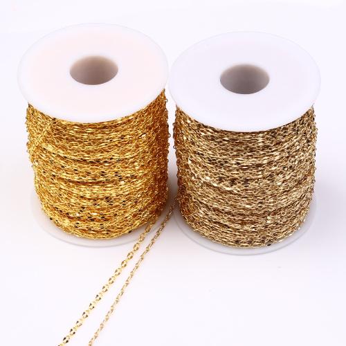 Brass Ovális lánc, Sárgaréz, galvanizált, DIY, több színt a választás, Által értékesített m