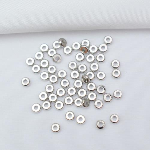 Brass Jewelry Beads Rondelle plated DIY Sold By Bag
