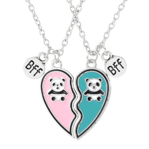 Zinc Alloy Jewelry Necklace plated 2 pieces & Unisex & enamel original color Sold By Set