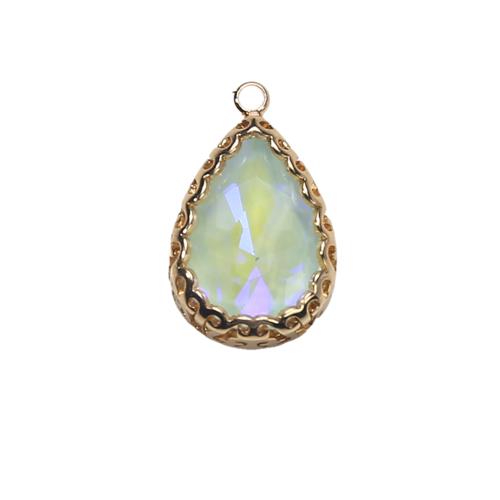 Resin Zinc Alloy Pendants with Resin Teardrop plated DIY Sold By PC