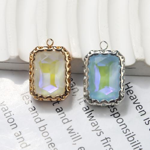 Resin Zinc Alloy Pendants with Resin Square plated DIY Sold By PC