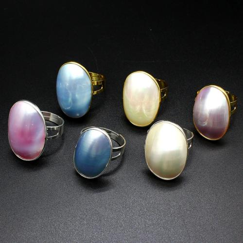 Zinc Alloy Finger Ring with Mabe Pearl fashion jewelry Sold By PC