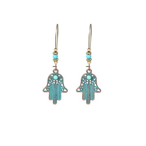 Zink Alloy Droppörhänge, med turkos, plated, Bohemiska stilen & olika stilar för val & för kvinna, earring length 40-80mm, Säljs av Par