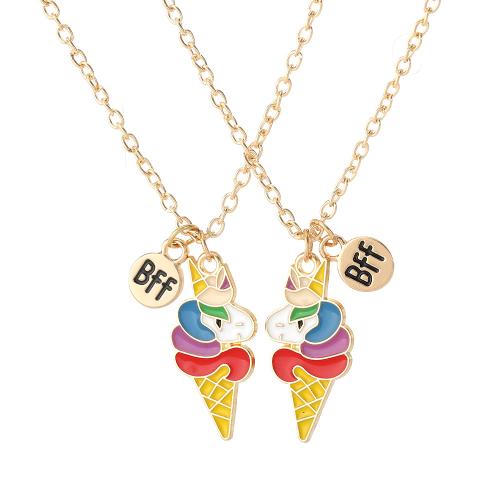 Zinc Alloy Jewelry Necklace plated 2 pieces & for woman & enamel Sold By Set