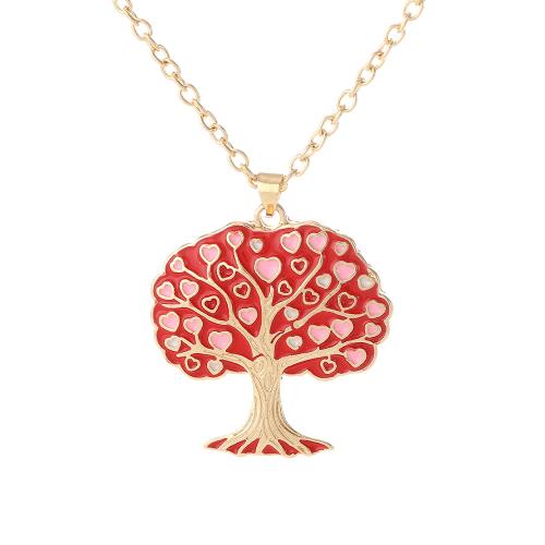 Zink Alloy Smycken Collier, plated, mode smycken & för kvinna & emalj, gyllene, Säljs av PC