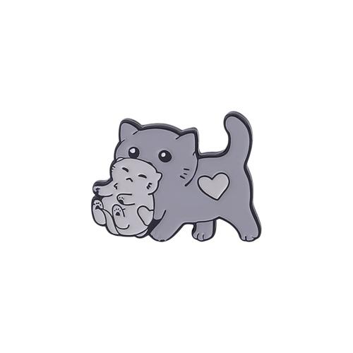 smalt Brož, Zinek, Kočka, unisex, černý, Prodáno By PC