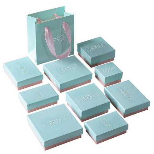 Jewelry Gift Box Cardboard with Sponge  blue Sold By PC