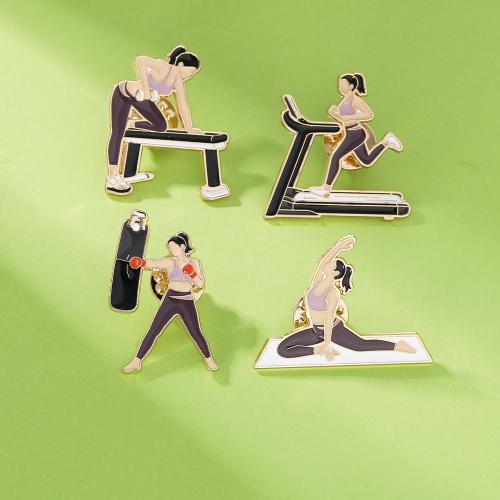 smalt Brož, Zinek, á, unisex & různé styly pro výběr, zlatý, Prodáno By PC