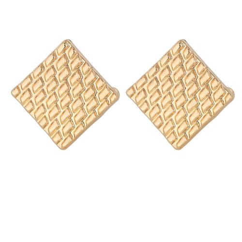 Boutons de manchette, alliage de zinc, cadre, Placage, pour homme, doré, Vendu par paire