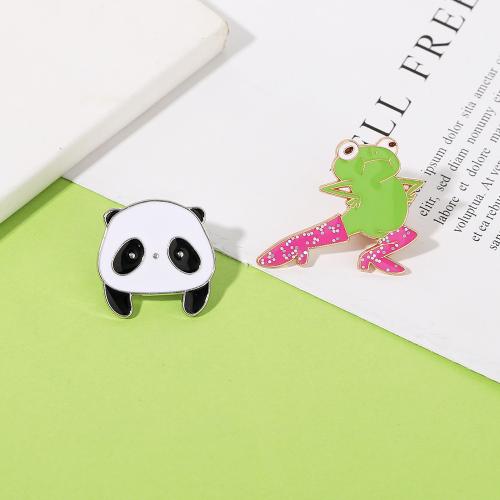 Emaille-Brosche, Zinklegierung, unisex & verschiedene Stile für Wahl, goldfarben, verkauft von PC