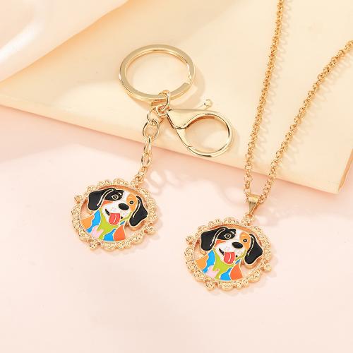 Zinc Alloy Jewelry Necklace plated Unisex & enamel golden Sold By PC
